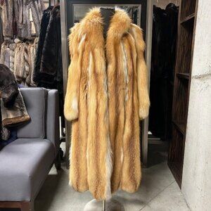 RED FOX LONG COAT WAS 7900 NOW ONLY $1900 SIZE XS
